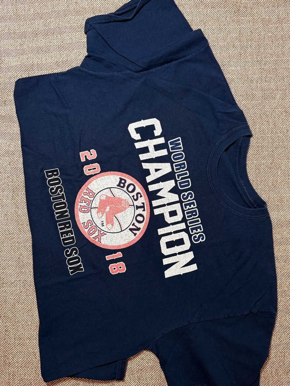 Vintage 2018 Boston Red Sox Navy 'World Series Champion' Short Sleeve Tee